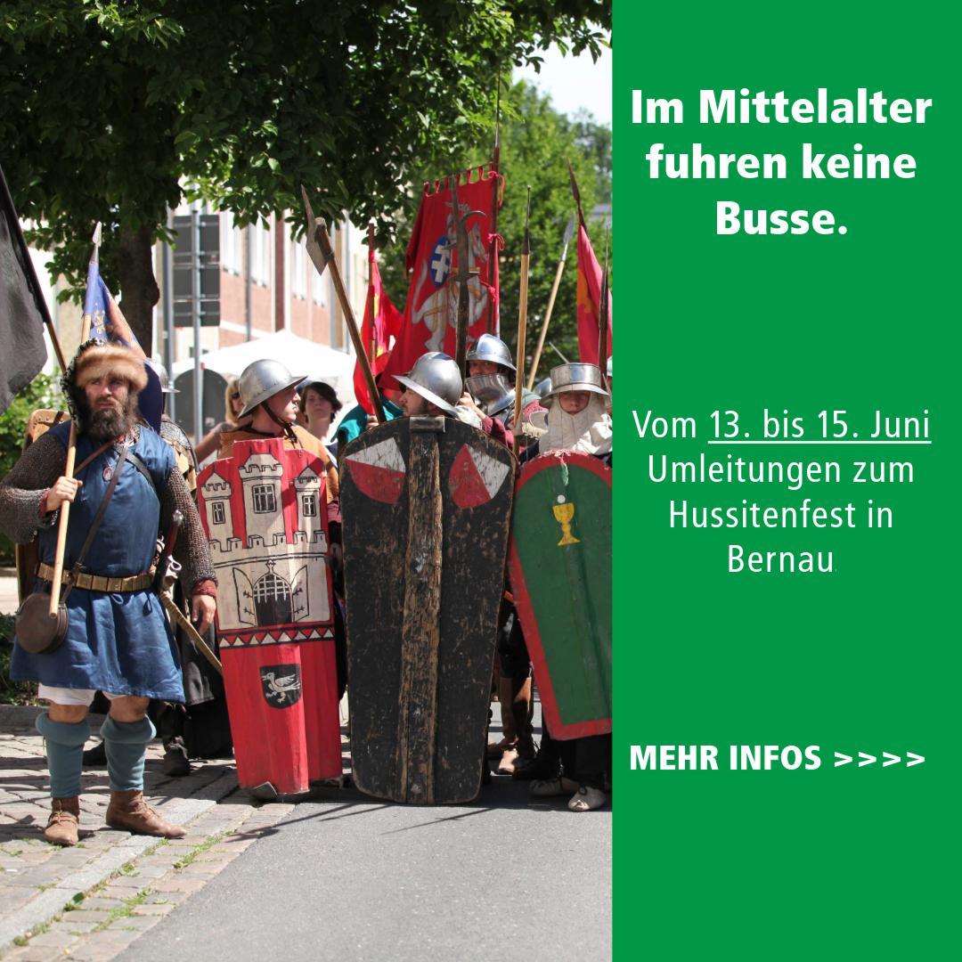 Hussitenfest in Bernau vom 13 bis 15 Juni